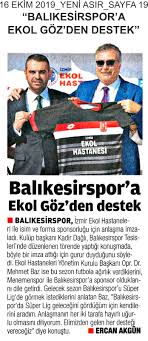 Balikesirspor A Ekol Goz Den Destek Izmir Ekol Hastanesi