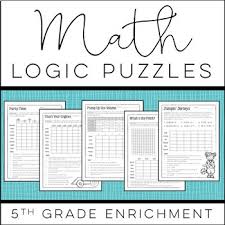 Study the first row of numbers, find the pattern and apply this on the other rows. Math Logic Puzzles 5th Grade Enrichment Digital Printable Pdf