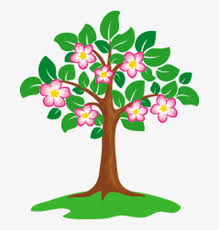 Cartoon flower drawing, flowers cartoon, purple, symmetry png. Foto Avtor Missis Tree With Flowers Cartoon Free Transparent Png Download Pngkey
