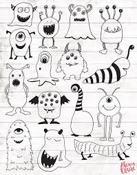 Monster Clipart 15 Hand Drawn Monster Cliparts Monster Svg Monster Logo Elements Monster Illustration Acgabw79 Monster Illustration Cute Monsters Drawings Monster Clipart