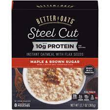 112m consumers helped this year. Amazon Com Better Oats Steel Cut Maple Brown Sugar High Protein Instant Oatmeal With Flax Seeds 12 7 Ounce Pack Of 6