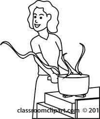 It is a priority for cbc to create a website that is accessible to all canadians including people with visual, hearing, motor and cognitive challenges. Home Black And White Outline Clipart Woman Cooking At Stove Outline Classroom Clipart