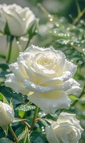 🌿 WHITE ROSE FLOWER - SYMBOL OF PEACE. ... GOOD MORNING TO ...