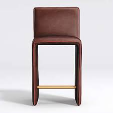 Bonded leather seat and back. Leather Bar Stools Crate And Barrel