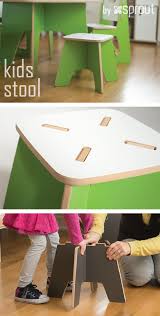 Assembly For Sprout S Kids Stool Is So Easy That Your Toddlers Can Help Put Together Their Own Fur Banquinho Infantil Faca Voce Mesmo Madeira Mesa Para Crianca