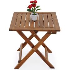 Foldable Wooden Table Small Bistro Garden Patio Balcony Coffee Snack Furniture In 2020 Wooden Garden Table Resin Patio Furniture Coffee Table Wood