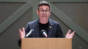 Andy Burnham has said he will "take power out of the centre", with an  expansion of the prime minister's office to Manchester - what he calls "No  10 North". In his first