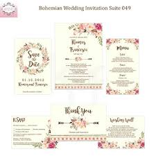 Bohemian Wedding Invitation Suite Tvw049 Wedding Invitations Bohemian Wedding Invitations Wedding Invitation Suite