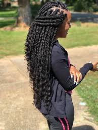 Exquisite french braids and stylish cornrows are going to be among popular braided hairstyles for 2019. 40 Bohemian Box Braids Protective Hairstyles Ideas In 2020 Braids With Curls Box Braids Hairstyles For Black Women Braided Hairstyles