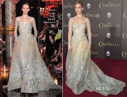 See more ideas about cinderella, cinderella 2015, cinderella movie. Lily James In Elie Saab Couture Cinderella La Premiere Red Carpet Fashion Awards