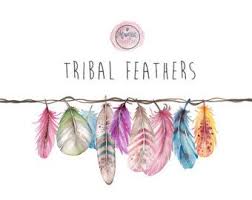 Imagenes Predisenadas Plumas De Acuarela Tribal Boho Pegatinas Brillantes Coloridas Planificador Planificador D Clip Art Feather Clip Art Tribal Feather