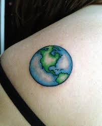World map tattoo designs are not popular at all. Pin By Madeleine Soares On Tatouage Earth Tattoo Globe Tattoos Tattoos