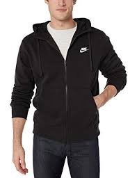 Nike Men S Sportswear Club Fleece Full Zip Hoodie Fleece Zip Up Hoodie Men Black Black White M All Shop At Home In 2020 Mens Sportswear Full Zip Hoodie Sportswear