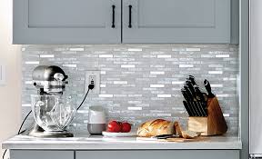 Tic tac tiles mosaic peel and stick wall tile in como white (10 sheets) bring the look home with this easy diy backsplash tile. Backsplash Ideas The Home Depot