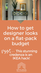 How To Get Designer Look Furniture On A Flat Pack Budget This Ikea Hack Turns A Humble Ikea Kallax Cube Storage Unit Into A Heroic Sideboard Or Credenza Easy