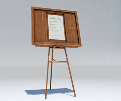 Wooden Menu Board 3d Model In 2020 3d Model Wooden Menu Board