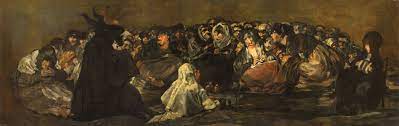 In witches' sabbath or the sabbath of witches by goya beautifully depicts the devil in the physical form of a personified goat. Witches Sabbath Or The Great He Goat The Collection Museo Nacional Del Prado