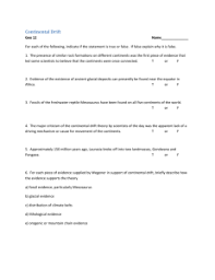 7 1 Continental Drift Outline Worksheet Answers