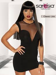 Abito lungo in rachel a righe. Abito Con Tulle Trasparente Maryenblack