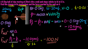 Speed is the absolute value of velocity. Calculating Momentum Changes Solved Example Video Khan Academy