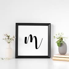 Letter M Wall Decor Letter M Print Letter M Initial Wall Etsy Initial Wall Decor Initial Wall Initial Prints