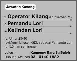 Jawatan kosong kerja kosong part time full time pengasuh taska di saujana utama 2, sg buloh. Jawatan Kosong 1 Operator Kilang Jobs 1klassifieds Facebook