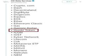 Your symbols have been updated. Huobi Token Selected To Be Part Of Ice S Cryptocurrency Data Feed Service Etnews