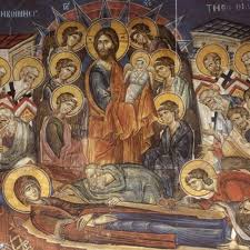 *ἡ ζωὴ ἐν τάφῳ, κατετέθης χριστέ, καὶ ἀγγέλων στρατιαὶ ἐξεπλήττοντο, συγκατάβασιν δοξάζουσαι τὴν σήν. Egkwmia Sthn Koimhsh Ths 8eotokoy Mariam By Ekklisiagoc