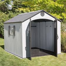 Amazon Com Lifetime 60202 8 X 10 Ft Outdoor Storage Shed Gray Garden Outdoor Outdoor Storage Sheds Backyard Sheds Storage Shed