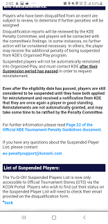 Suspended player list no longer public information. : r/yugioh
