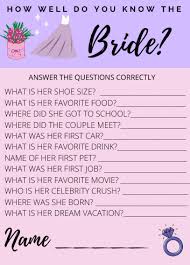 Let's see if you know these fun wedding facts and can ace these wedding tradition trivia and engagement party trivia questions. Virtual Bridal Shower Games Bridal Shower 101