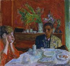 The frame is a two inch black wood frame. Dining Room In The Country Pierre Bonnard Painting Reproduction 4443 Topofart