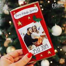 Barretta Di Cioccolata Natalizia Personalizzata Con Foto E Dedica Idea Regalo Natale Fidanzati Idee Regalo Regali Barretta Di Cioccolato