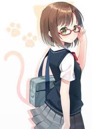 Image of girls black hair brown hair glasses green eyes idolmaster. Anime Girls With Glasses