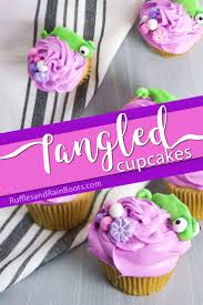 I wanted to hang it through out the party and along the food tables, but realized that trying to make it 20 minutes before the party was not the time to make an enormous, long braid. Easy Rapunzel Cupcakes Are So Fun For A Tangled Party