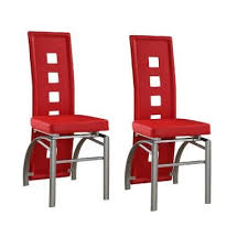 Coaster Contemporary Red Leatherette Keyhole Back Dining Chair Set Of 2 101683 The Home Depot In 2020 Red Dining Room Dining Chairs Contemporary Dining Chairs