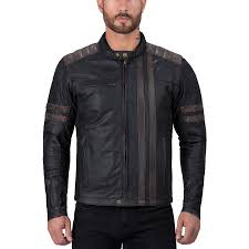 Viking Cycle Britannica Riding Leather Motorcycle Jacket For Men
