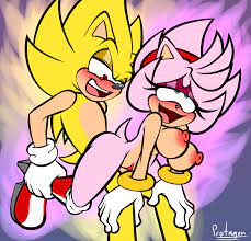 1boy 1girls ahe gao amy rose anthro armwear aura big breasts  blush boots bottomless bracelet breasts clothing duo exposed torso eye roll  female footwear fucked silly genitals gloves green
