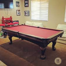 Finished Installing This 8 Foot American Heritage Pool Table In Anaheim Hills New Cushion Rubber And Burgund Pool Table Play Pool