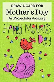 When you make the mother's day cards, you can choose a classic rectangular shape, as well as a square or something more original like a hexagon. How To Draw A Mother S Day Card Art Projects For Kids