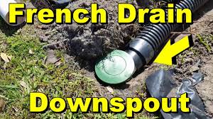 I plan on burying my downspouts and having them merge into one 4 drain pipe. French Drain Downspout Drain Most Important Drain Diy For Homeowners Youtube