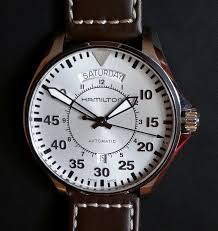 Hours, minutes, seconds, day of the week, date power reserve: Watch Winner Review Hamilton Khaki Pilot Day Date Ablogtowatch