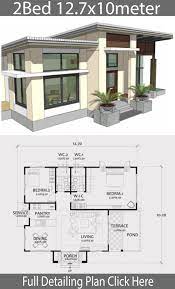 Home Design Plan 12 7x10m With 2 Bedrooms Home Design With Plan Simple House Design Affordable House Plans Modern House Plans 2 bedroom modern house plans.