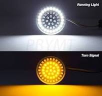 PBYMT 1157 LED Front Turn Signal Light 2" Bullet Smoke Lens Cover Kit  Compatible for Harley Davidson Dyna Softail Touring Road King Electra  Street ...