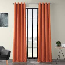 Modern orange and grey curtains. Orange Curtains Window Treatments The Home Depot