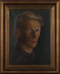 GUNNAR JOHNSON. Self-portrait. Oil