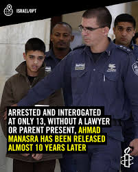 Ahmad Manasra's release today is a huge relief for him and for his family,  but nothing can undo the years of injustice, abuse, trauma and  ill-treatment he endured behind bars. The shocking