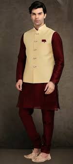 Traditional Kurta Pyjama With Jacket Buy Mens Ethnic Wear Online The kurta and pajama are of beige colour and the jacket is of blue 8. traditional kurta pyjama with jacket