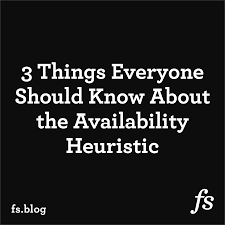 Get detailed, expert explanations on availability heuristic availability heuristic is the tendency of an individual's brain to instantly think of something when. 3 Things Everyone Should Know About The Availability Heuristic