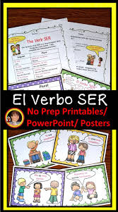 Spanish Ser Worksheets Powerpoint And Posters Verb Ser How To Speak Spanish Spanish Ser